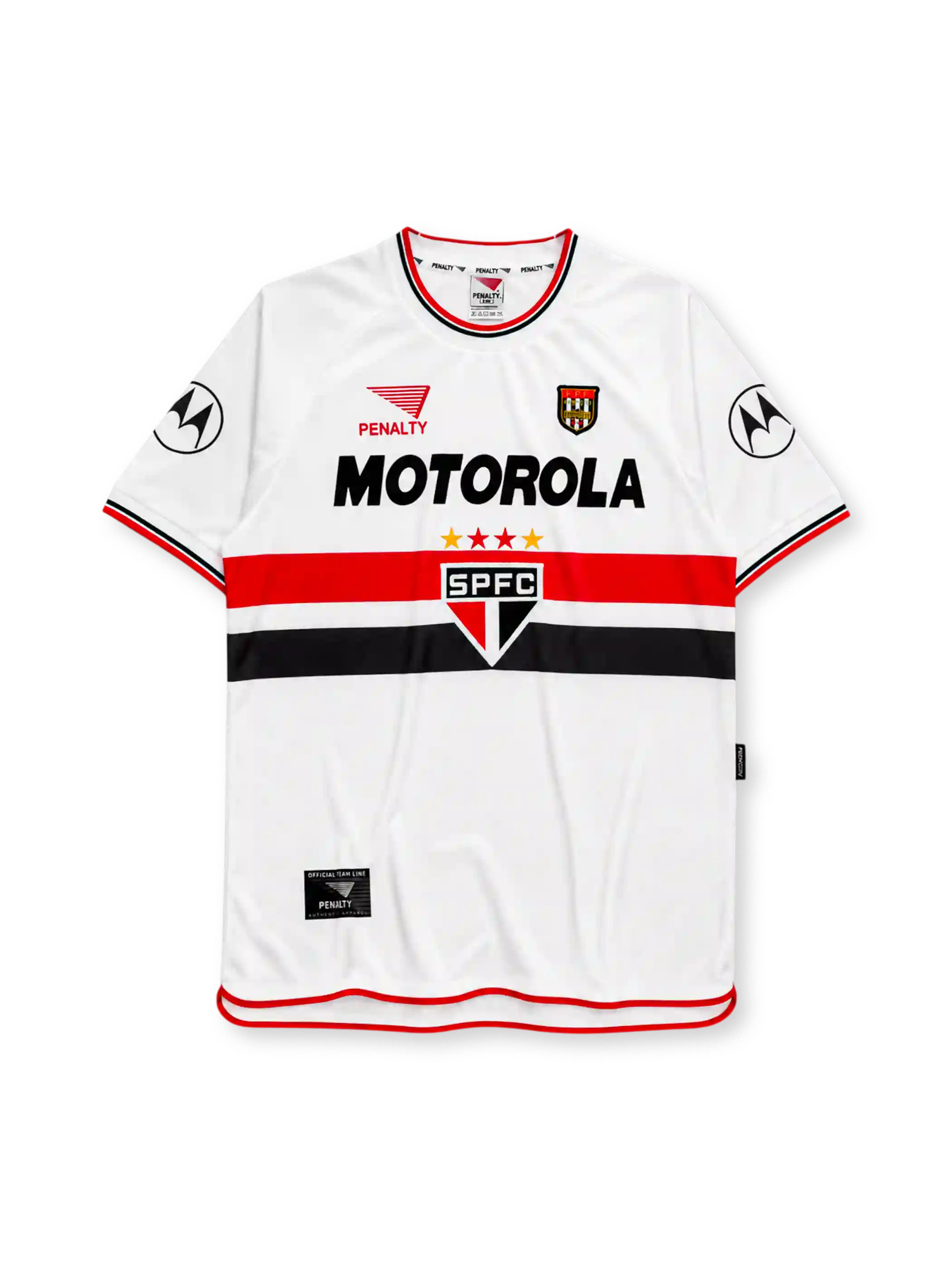 MOTOROLA 로고가 새겨진 상파울루 FC 2000 홈 레트로 유니폼
