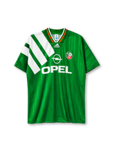 OPEL 스폰서 로고가 있는 아일랜드 1992-94 홈 레트로 유니폼