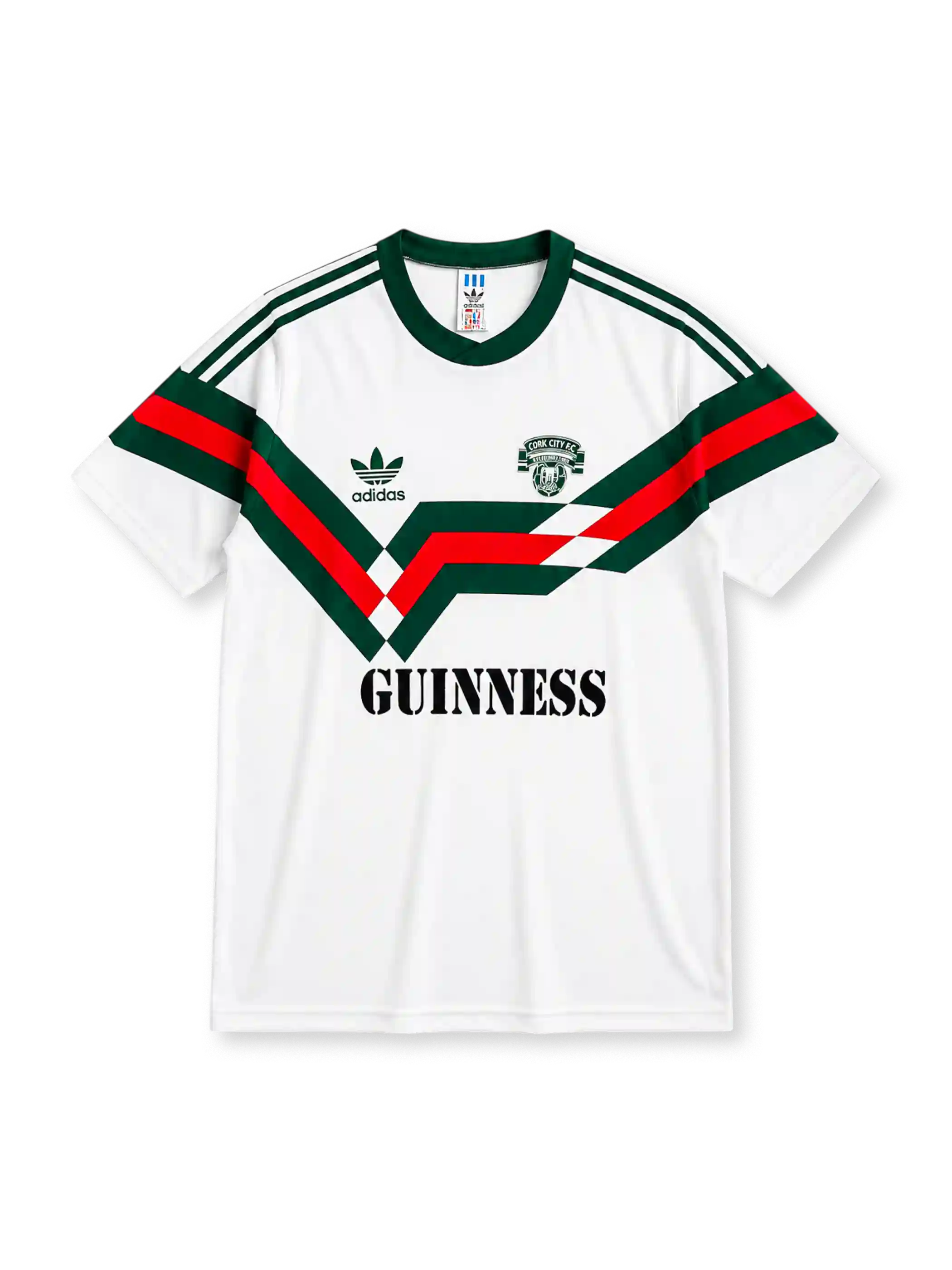 기네스 스폰서 로고가 있는 코크 시티 FC 1988/89 홈 레트로 유니폼