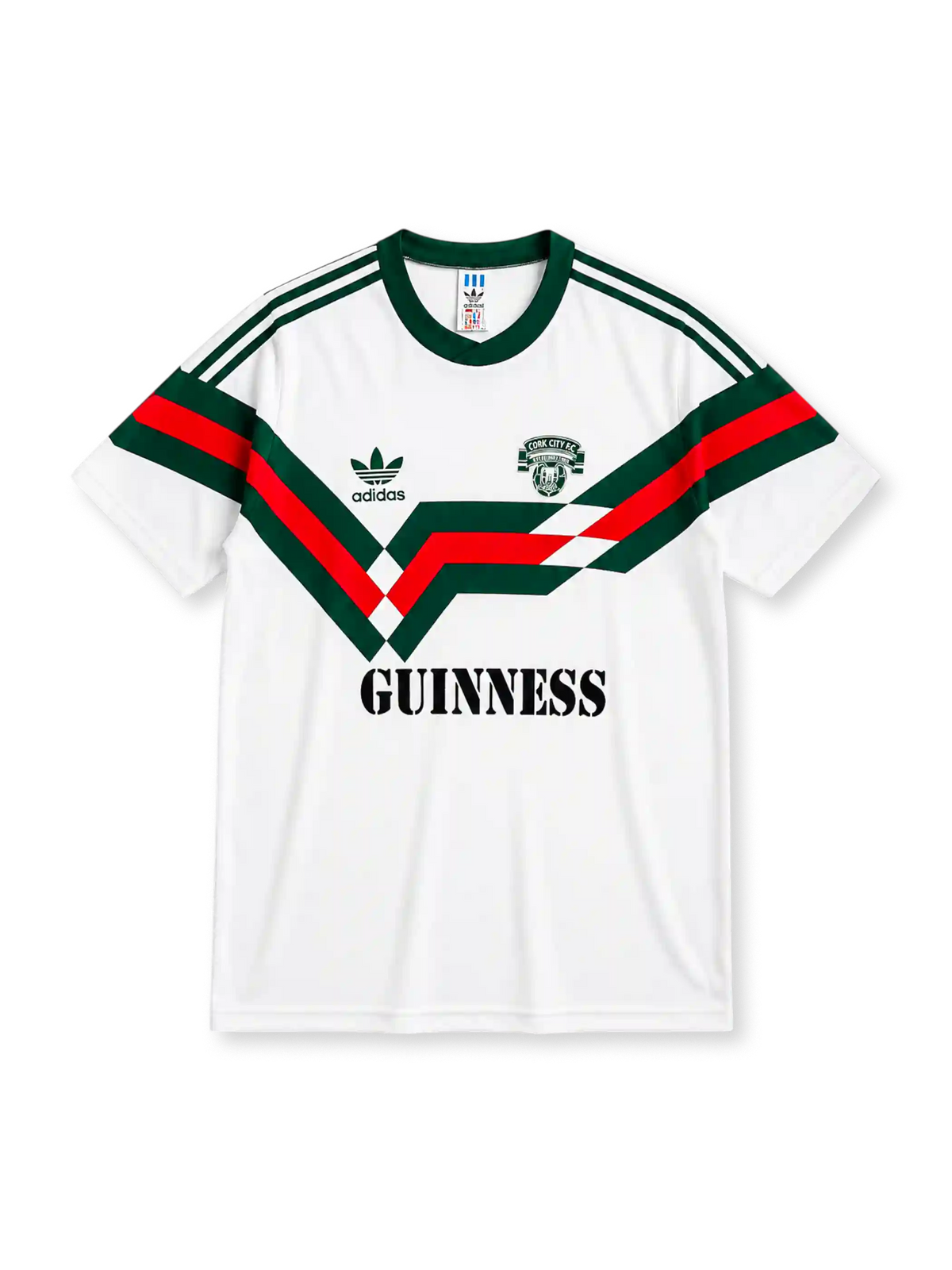 기네스 스폰서 로고가 있는 코크 시티 FC 1988/89 홈 레트로 유니폼