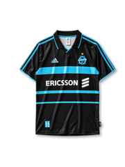 ERICSSON 스폰서 로고가 있는 올랭피크 마르세유 1999/00 서드 레트로 유니폼