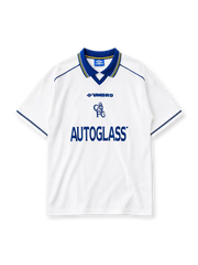 AUTOGLASS 스폰서 로고가 있는 첼시 1998-2000 어웨이 레트로 유니폼