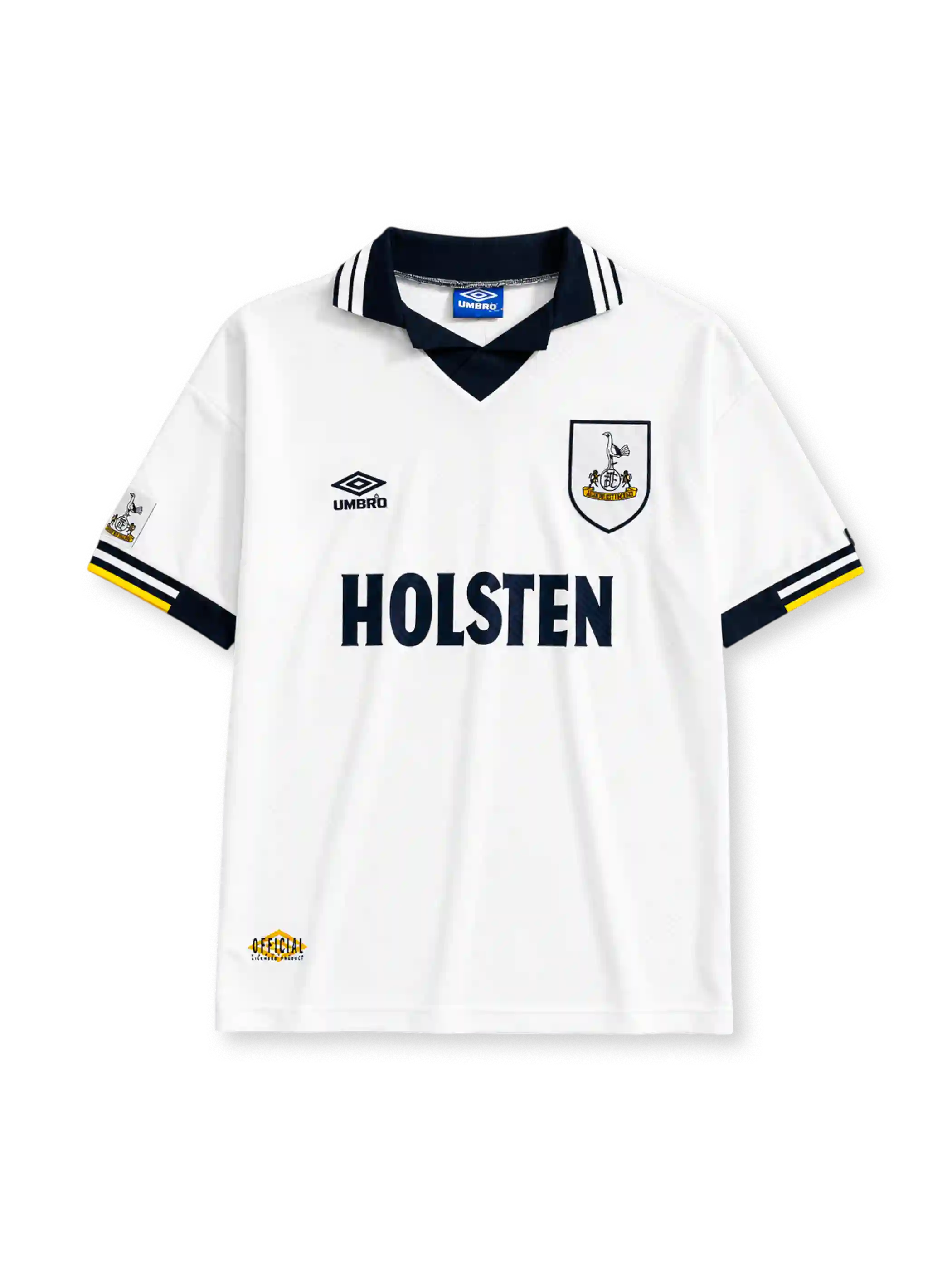 HOLSTEN 스폰서 로고가 있는 토트넘 홋스퍼 1994/95 홈 레트로 유니폼