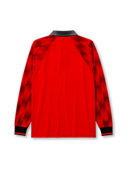 THEATRE OF DREAMS 문구가 있는 맨체스터 유나이티드 1996/97 홈 레트로 유니폼