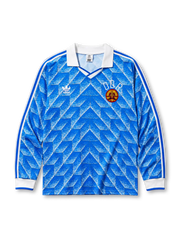 쉐브런 패턴이 있는 동독 1988 홈 레트로 유니폼