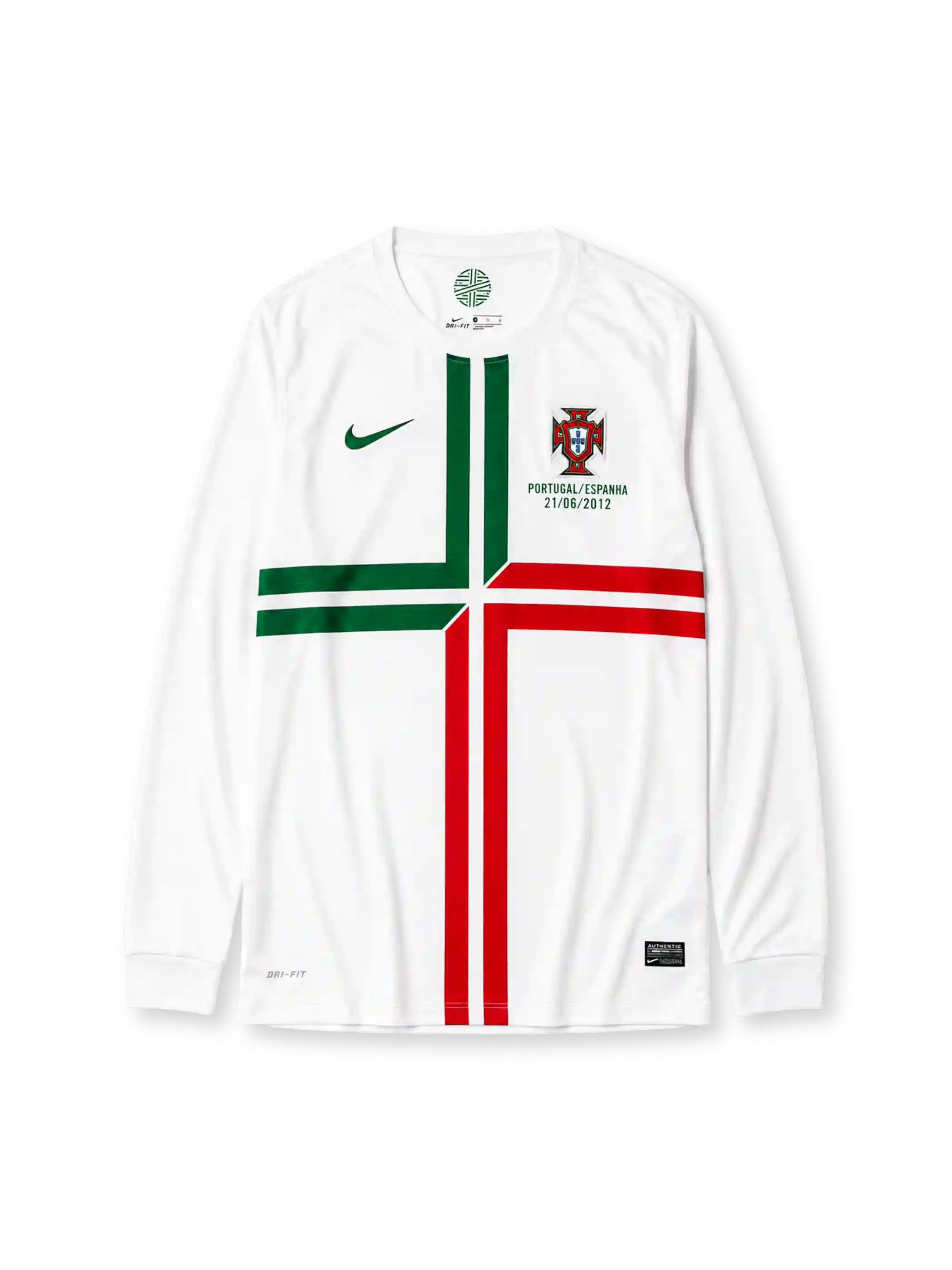 PORTUGAL/ESPANHA 기념 자수가 있는 포르투갈 2012-13 어웨이 레트로 유니폼